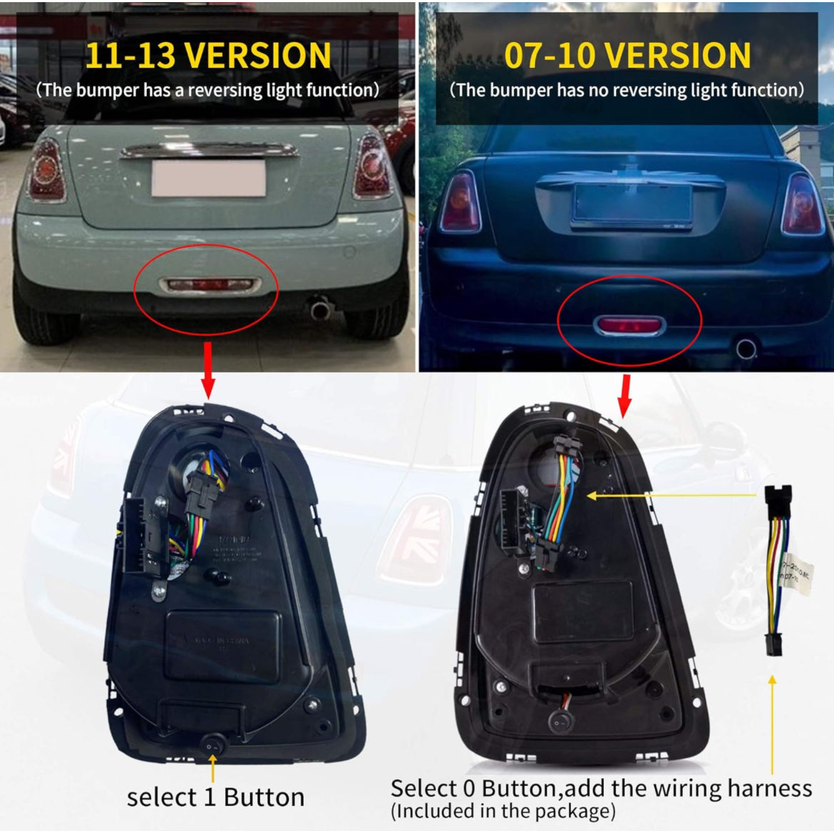 Led Rear TailLights For Mini Coopers R56 R57 R58 R59 2007-2013 - Lxud Customz