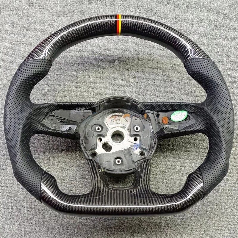 Audi Carbon Fiber Steering Wheel 2014 2015 2016 2017 2018 2019 2020 2021 2022 - Lxud Customz