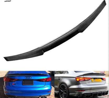 Audi 8V Saloon A3 S3 RS3 Real Carbon Fibre Spoiler