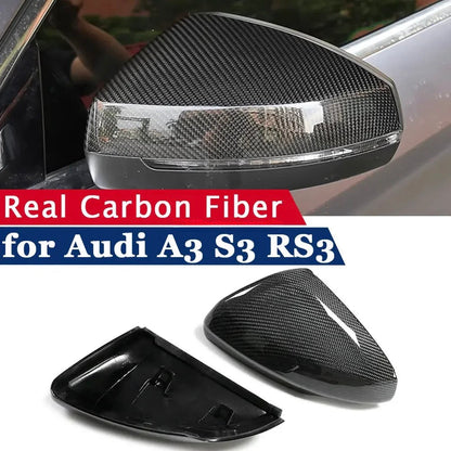 Real Carbon Fiber Mirror Cover for Audi A3 S3 RS3 8V 2014-2020