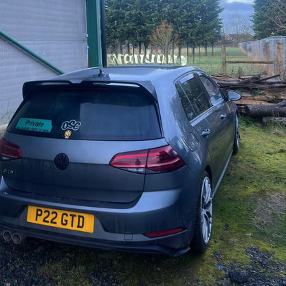 Volkswagen Golf MK7 7.5 GTI R GTD ABS Rear Spoiler Aleron Golf 7 2013 - 2020 Oettinger Styled Roof Spoiler - Lxud Customz