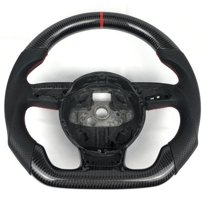 Audi Carbon Fiber Steering Wheel 2014 2015 2016 2017 2018 2019 2020 2021 2022 - Lxud Customz