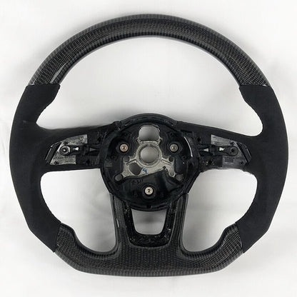 Audi Carbon Fiber Steering Wheel 2014 2015 2016 2017 2018 2019 2020 2021 2022 - Lxud Customz