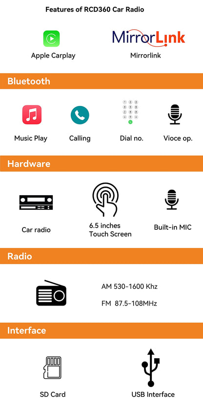 RCD360/PRO Carplay Satnav Skoda/VW/PASSAT B6/GOLF CROSS/Polo - Lxud Customz