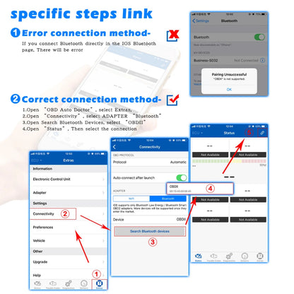 ELM327 Bluetooth 5.0 OBD2 Scanner Diagnostic Tool - Lxud Customz