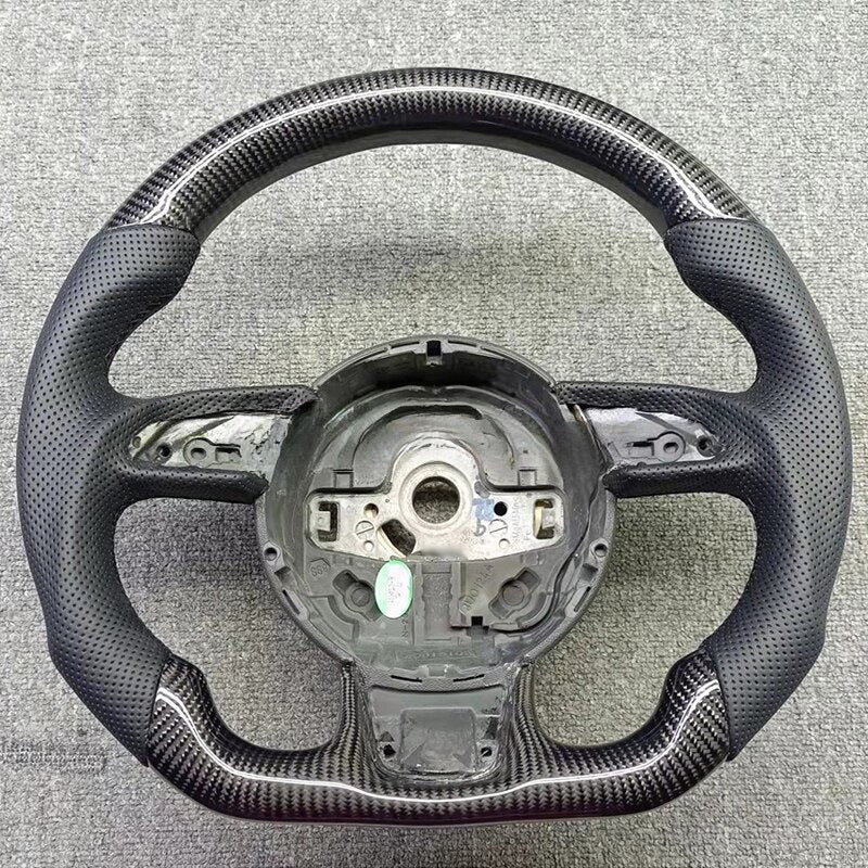 Audi Carbon Fiber Steering Wheel 2014 2015 2016 2017 2018 2019 2020 2021 2022 - Lxud Customz