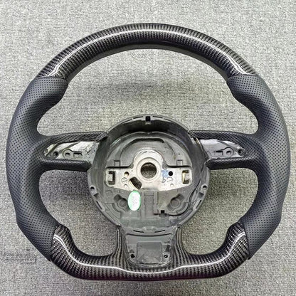 Audi Carbon Fiber Steering Wheel 2014 2015 2016 2017 2018 2019 2020 2021 2022 - Lxud Customz