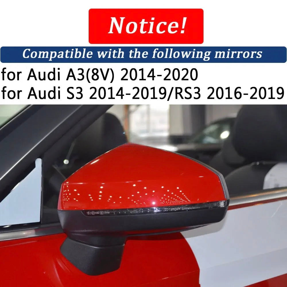 Real Carbon Fiber Mirror Cover for Audi A3 S3 RS3 8V 2014-2020