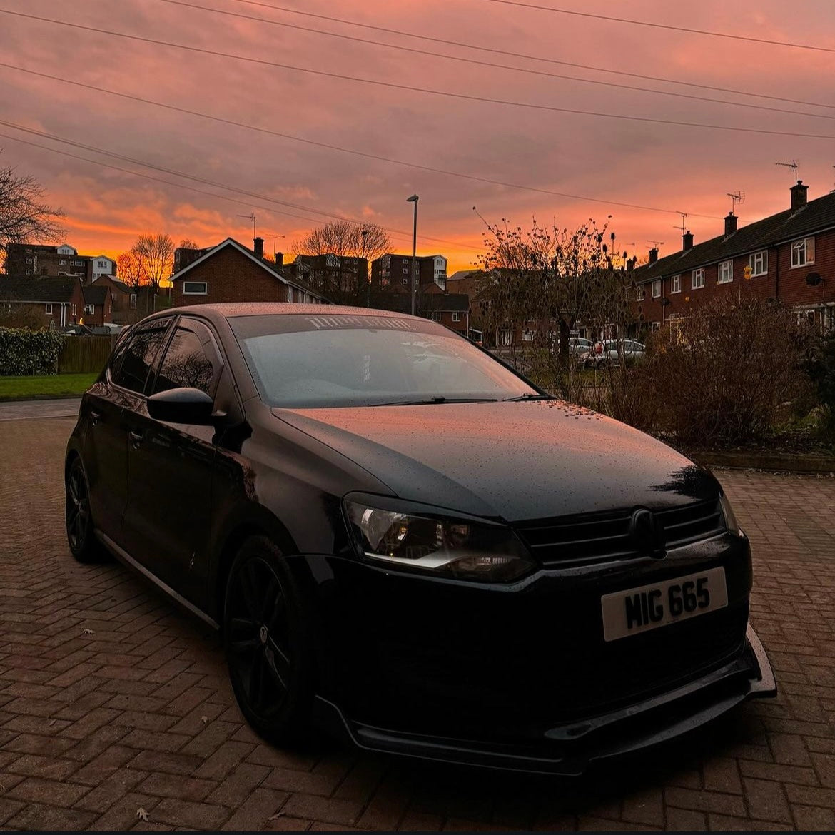 Volkswagen Polo MK5 6R Standard Pre‑Facelift 2010-2013 Black Front Bumper Splitter Lip 3Pcs - Lxud Customz