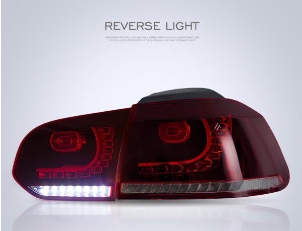 MK6 Golf 2009 - 2013 LED Dynamic Turn Signal Taillight For Volkswagen - Lxud Customz