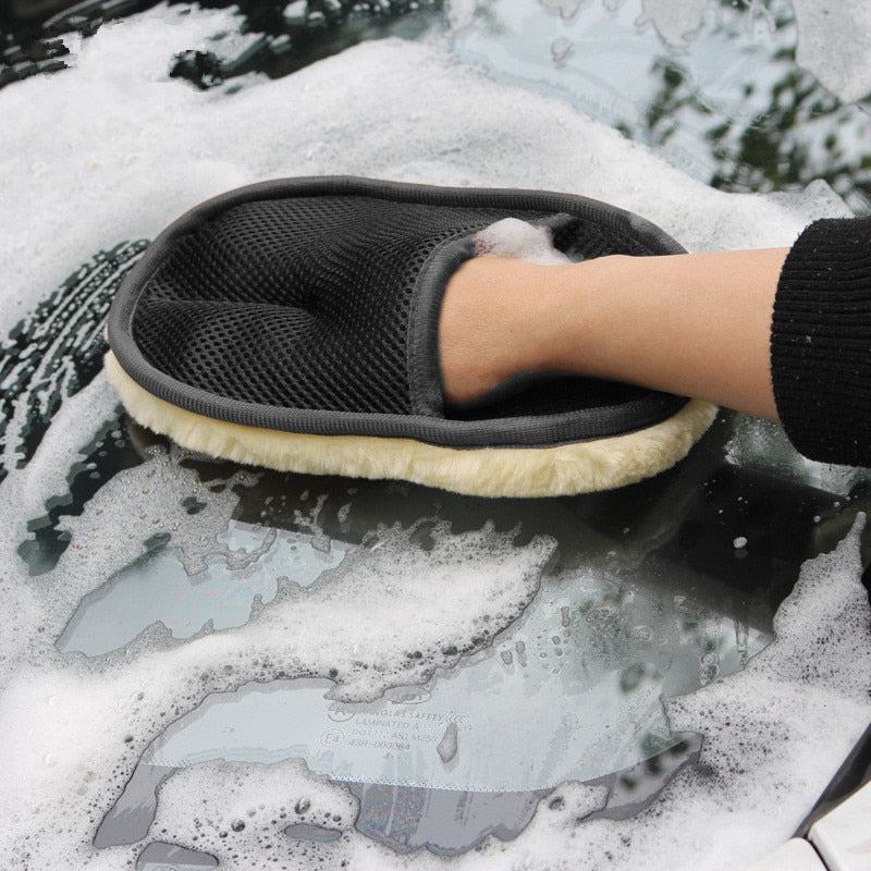 Wool Soft Car Washing Gloves - Lxud Customz