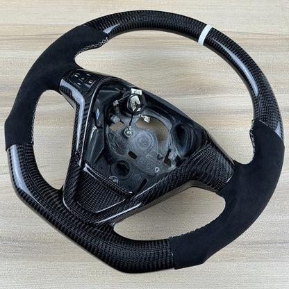 Ford Fiesta ST180 Real Glossy Black Carbon Fiber Steering Wheel - Lxud Customz