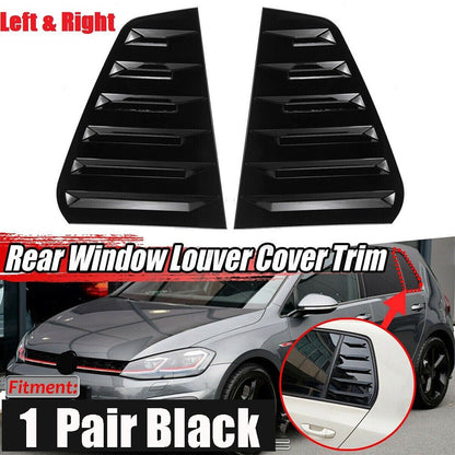 2Pcs Carbon Fiber Car Side Window Triangle Shutter Rear Triangle Window Spoiler Louver Shutter Cover For Golf 7 MK7 2013-2019 - Lxud Customz