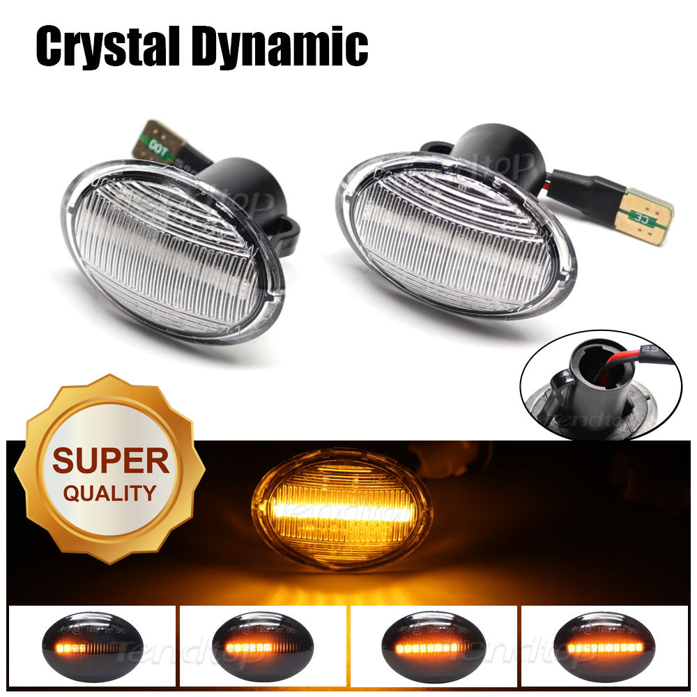 2pcs Dynamic LED Flashing Turn Signal Light For FIAT 500/Abarth 500 595 695 - Lxud Customz