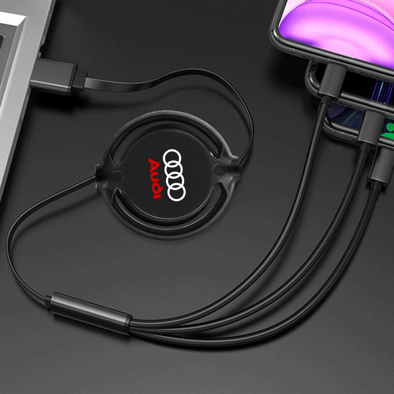 3 in 1 USB Quick Charge Cable For AUDI - Lxud Customz