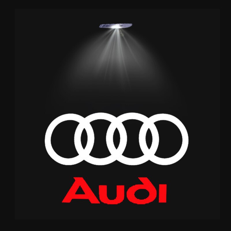 2pcs Car Door LED Welcome Light For Audi - Lxud Customz