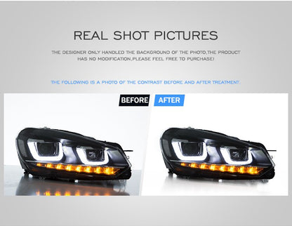 VLAND Golf Mk6 GTI/2010-2014 RHD Headlight - Lxud Customz