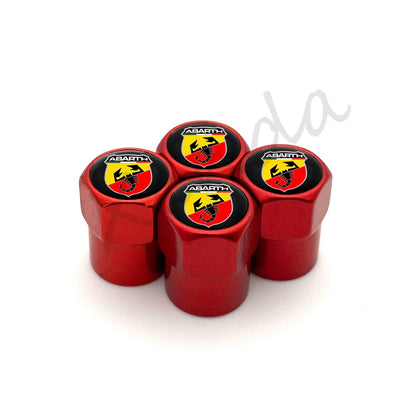 4Pcs Car Tire Valve Caps For Fiat Punto Abarth 500 - Lxud Customz