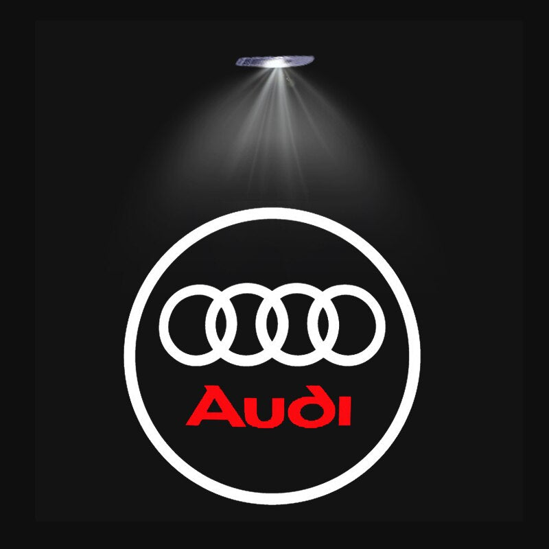 2pcs Car Door LED Welcome Light For Audi - Lxud Customz