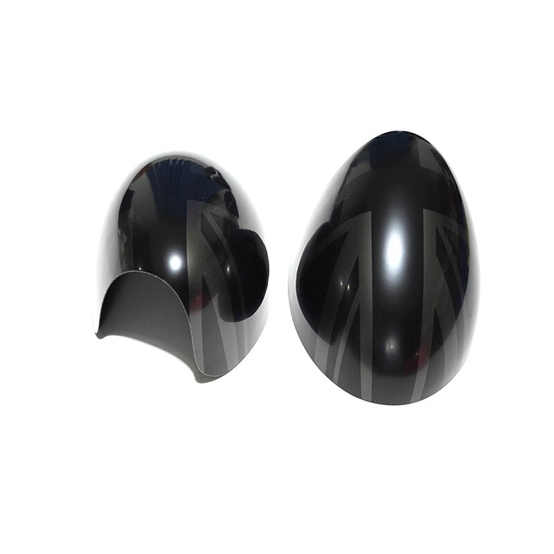 Black Flag Rear View Mirror Cap Covers For Mini Cooper S Hatchback R50 R52 R53 - Lxud Customz