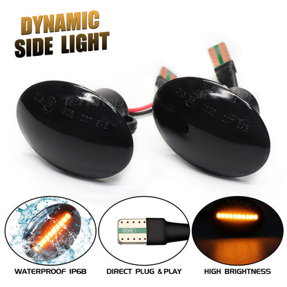 2pcs Dynamic LED Flashing Turn Signal Light For FIAT 500/Abarth 500 595 695 - Lxud Customz