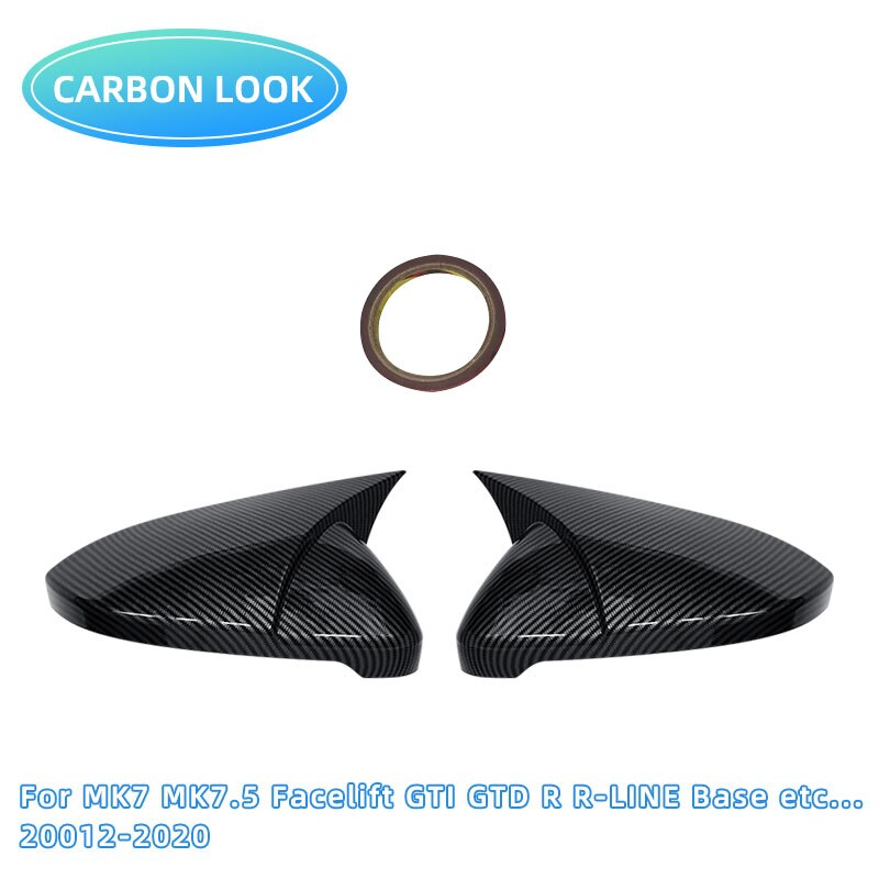 Golf MK6 MK7 7.5 GTI R GTD Base 2009-2020 2Pcs Side Mirror Cover Caps - Lxud Customz