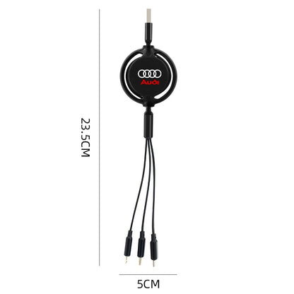 3 in 1 USB Quick Charge Cable For AUDI - Lxud Customz