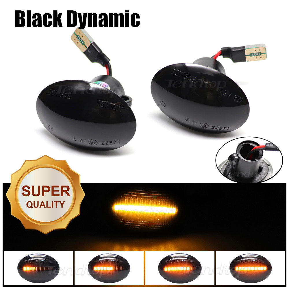 2pcs Dynamic LED Flashing Turn Signal Light For FIAT 500/Abarth 500 595 695 - Lxud Customz