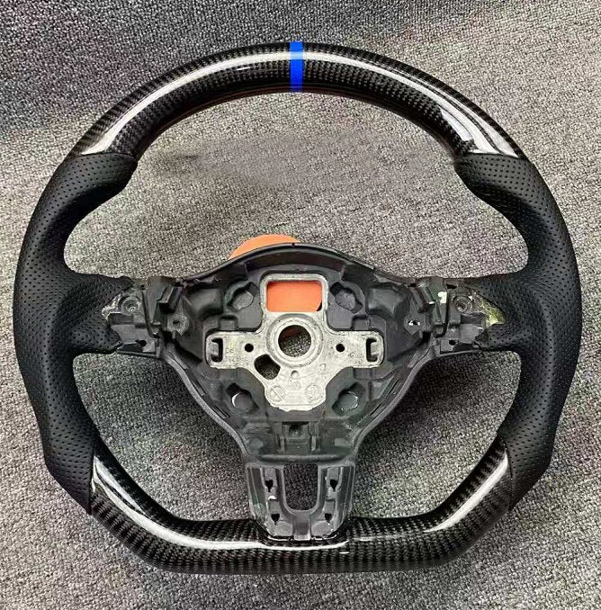 VW Golf MK6 GTI R Polo WRC Carbon Fiber Steering Wheel For Volkswagen - Lxud Customz