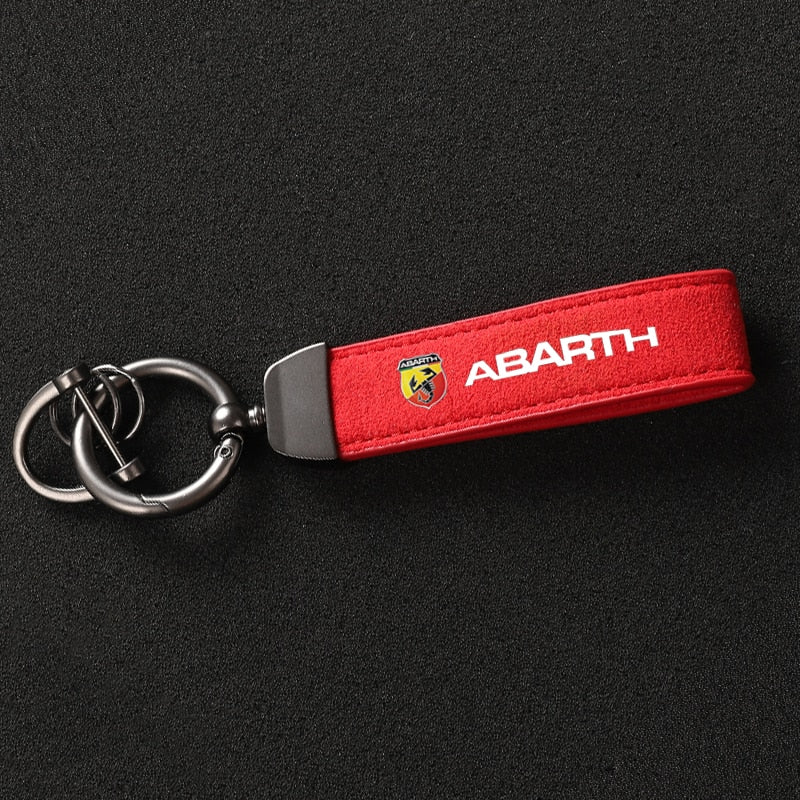 Suede Keychain For Abarth - Lxud Customz