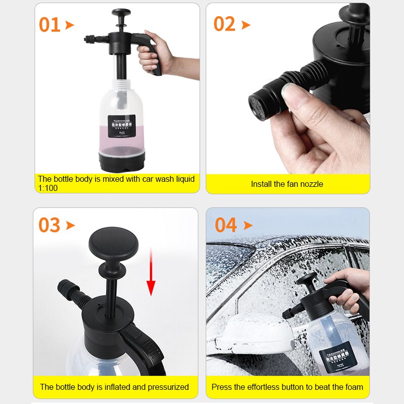 2L Car Wash Snow Cleaning Foam Nozzle - Lxud Customz