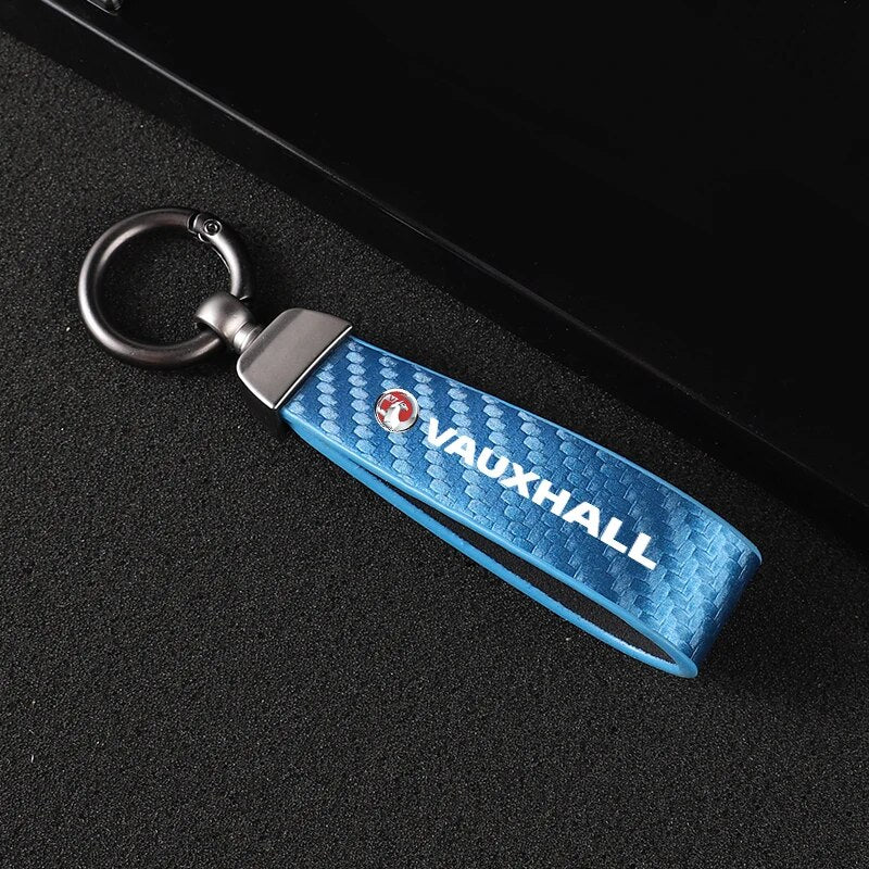 Carbon Fibre Style Keychain For Vauxhall