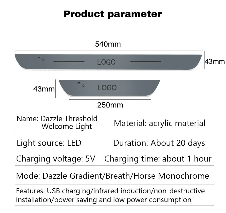 Car Door Sill Light Multiple Car Brands - Lxud Customz