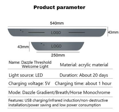 Car Door Sill Light Multiple Car Brands - Lxud Customz