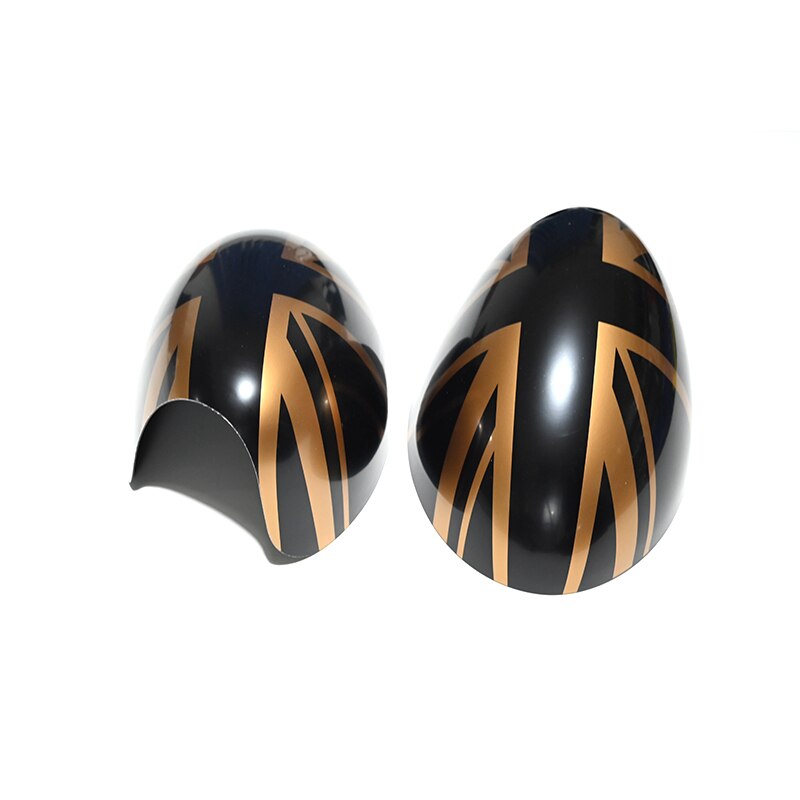 Black Flag Rear View Mirror Cap Covers For Mini Cooper S Hatchback R50 R52 R53 - Lxud Customz