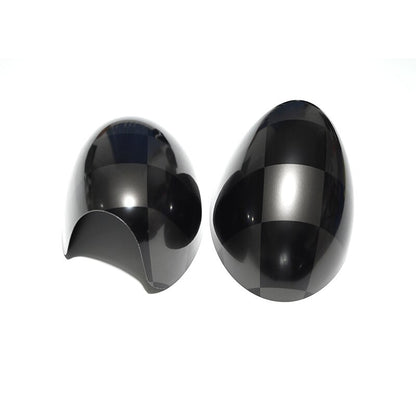 Black Flag Rear View Mirror Cap Covers For Mini Cooper S Hatchback R50 R52 R53 - Lxud Customz