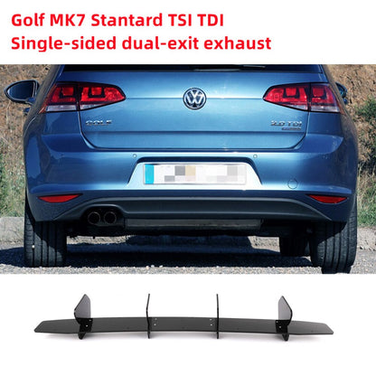 Volkswagen Golf MK7 MK7.5 Standard TSI TDI 2012-2019 Gloss Black Rear Diffuser - Lxud Customz