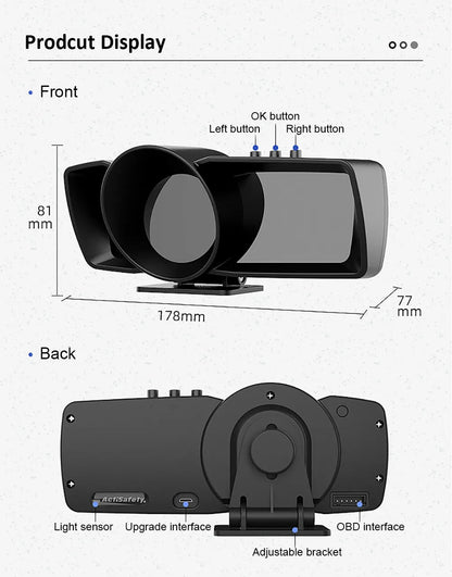 NEW Digital Smart Boost Gauge OBD2