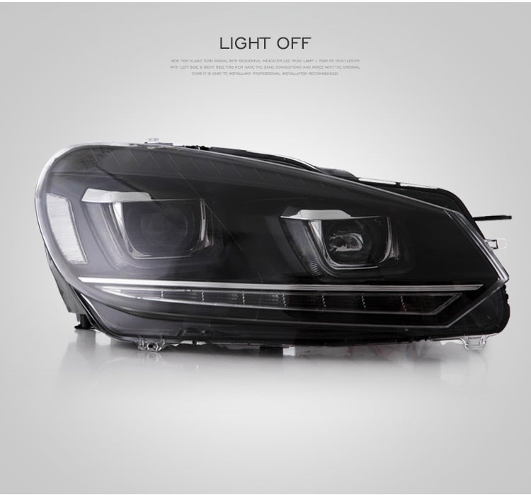 VLAND Golf Mk6 GTI/2010-2014 RHD Headlight - Lxud Customz