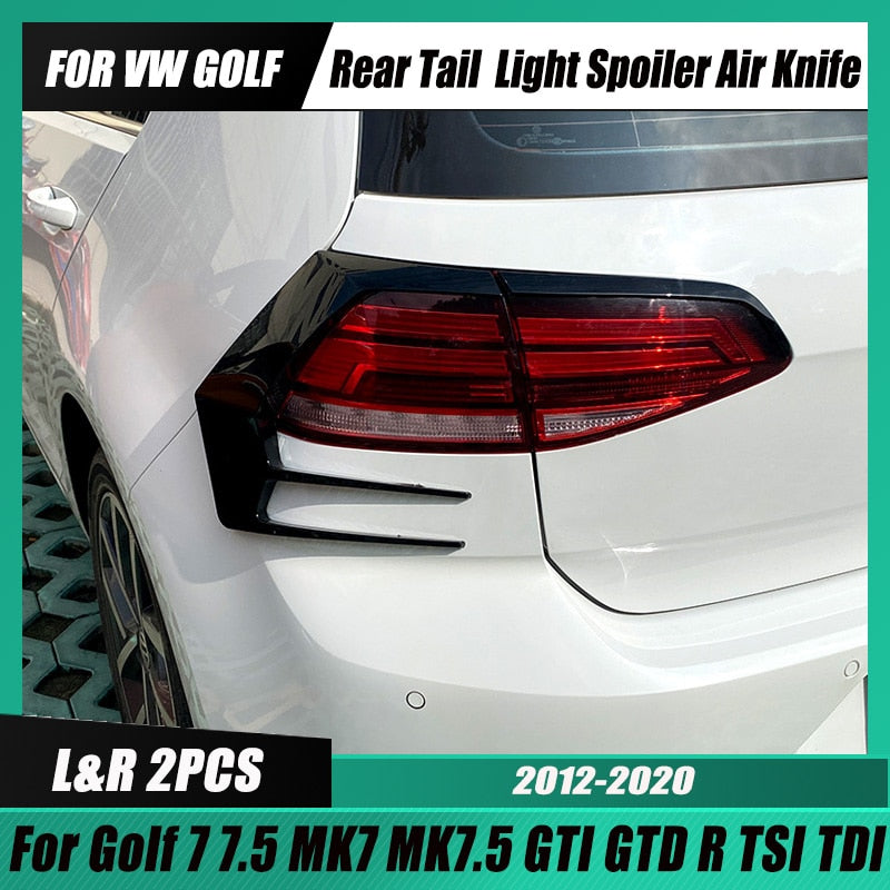 VW Golf 7 7.5 MK7 MK7.5 Rear Bumper Extension Diffuser TSI TDI GTI GTD GTE R 2013-2020 - Lxud Customz