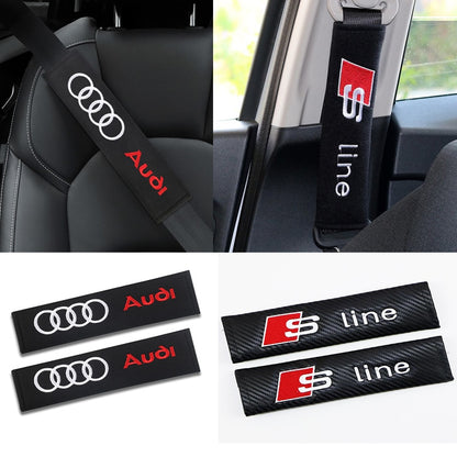 2PCS Car Seatbelt Shoulder Pad For Audi - Lxud Customz