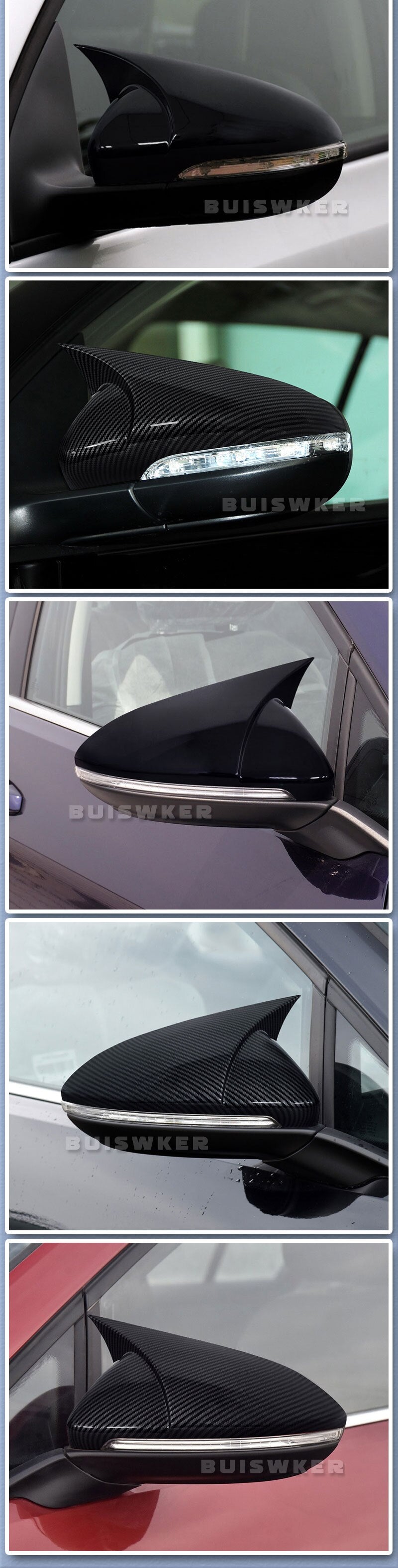 Golf MK6 MK7 7.5 GTI R GTD Base 2009-2020 2Pcs Side Mirror Cover Caps - Lxud Customz