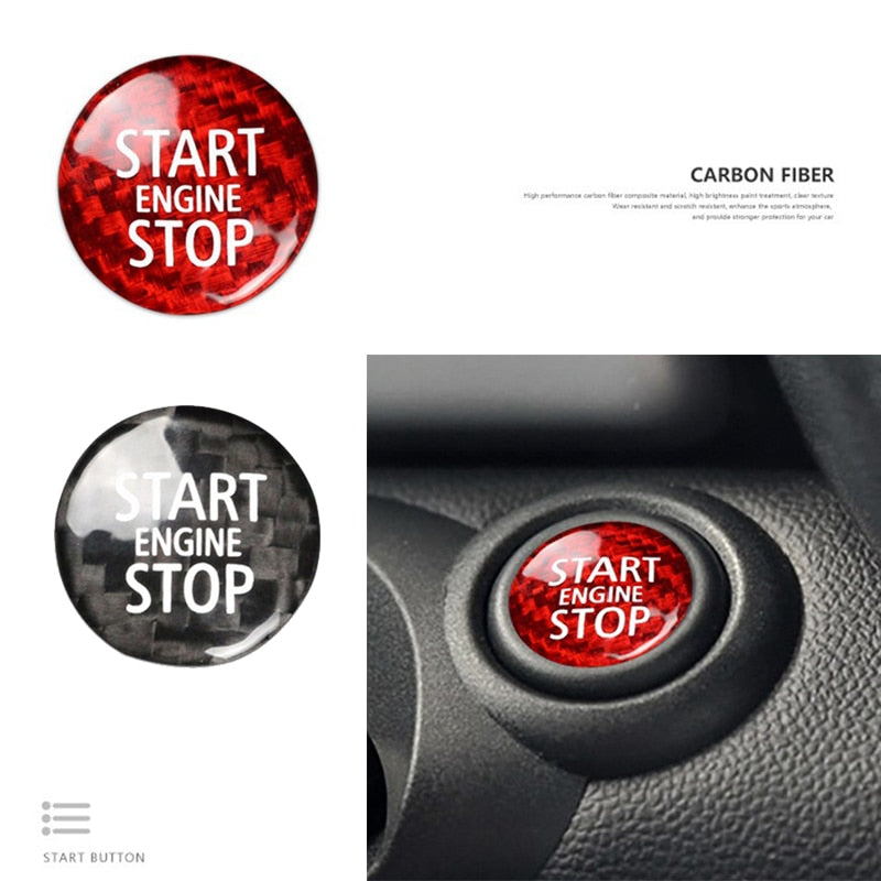 Carbon Fiber Engine Start Stop Button for Mini Cooper R55 R56 R57 R58 R59 R60 R61 - Lxud Customz